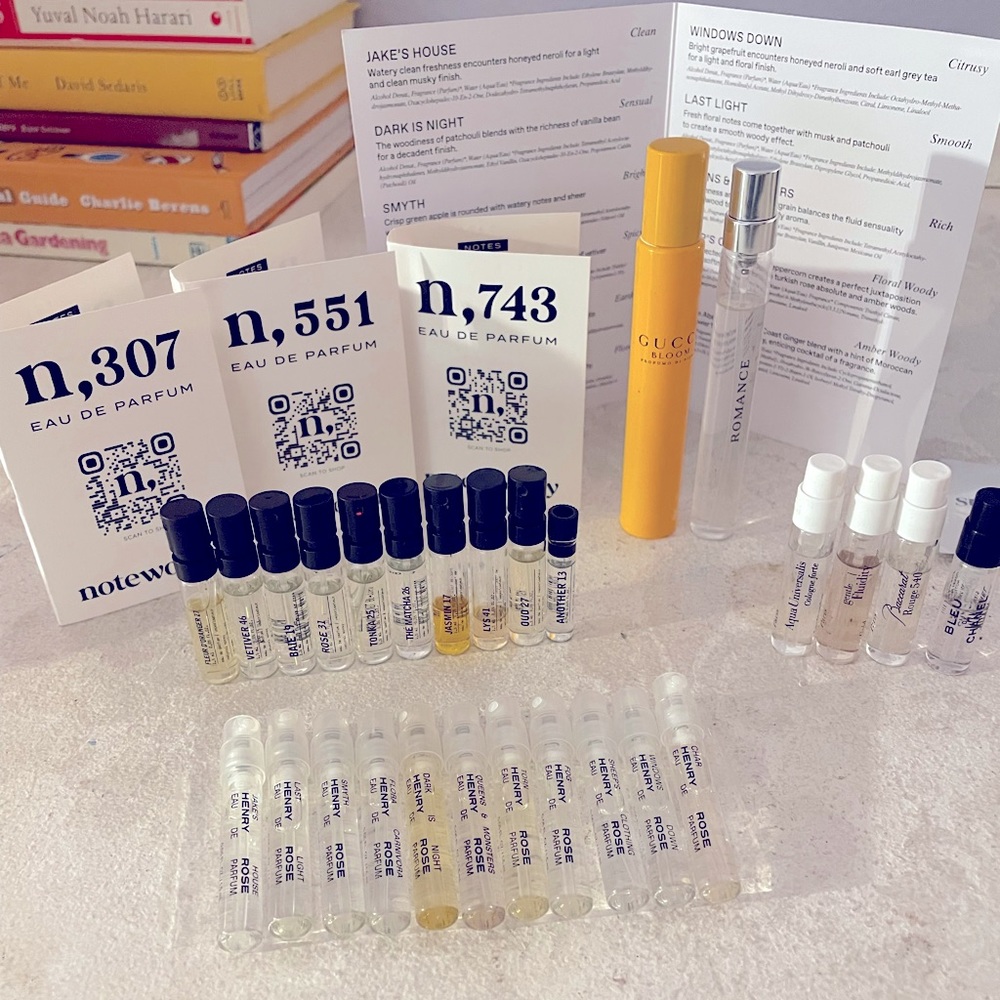 Beautiful sample perfumes!